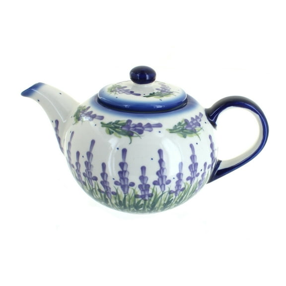 Blue Rose Polish Pottery Lavender Fields Large Teapot