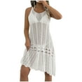 thumbnail image 2 of HOMBOM Beach Cover Ups for Women Swimsuit Coverup Holiday Hollow Out Ladies Summer Dresses, 2 of 8