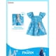 thumbnail image 5 of Vestido Disney Frozen Elsa para niña, azul verdoso con copos de nieve, 6-7 años, 5 of 7