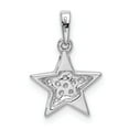 thumbnail image 3 of Real 14kt White Gold 1/10ct. Diamond Star Pendant; for Adults and Teens; for Women and Men, 3 of 4