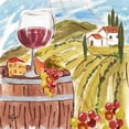 thumbnail image 3 of Lyon, Rebecca 12x12 Black Modern Framed Museum Art Print Titled - Tuscan Watercolor I, 3 of 5
