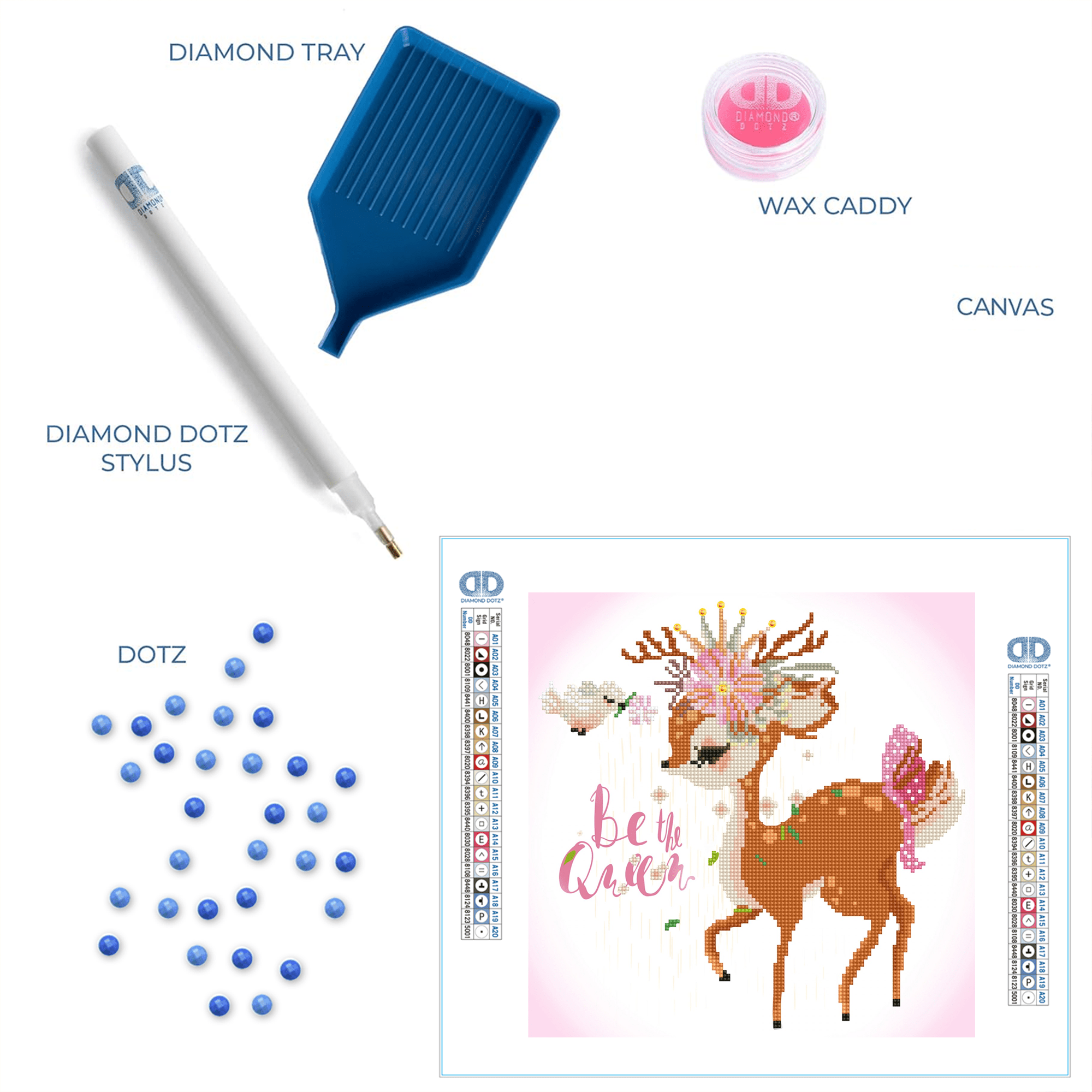 Diamond Dotz Be the Queen Deer Diamond Painting Kits for Adults - Diamond Art Kits a Relaxing Creative Craft Kit with Dotz Gems 13.8"x13.8"
