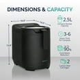 thumbnail image 6 of Luma Electric 2.5L Black Countertop Composting Bin with Odor-Free Activated Carbon Filtration, 6 of 12
