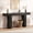 Black, variant on GOCAPTAIN 63" Console Table with Power Outlet, Modern Wooden Narrow Entryway Table for Living Room, Hallway, Foyer, Gray