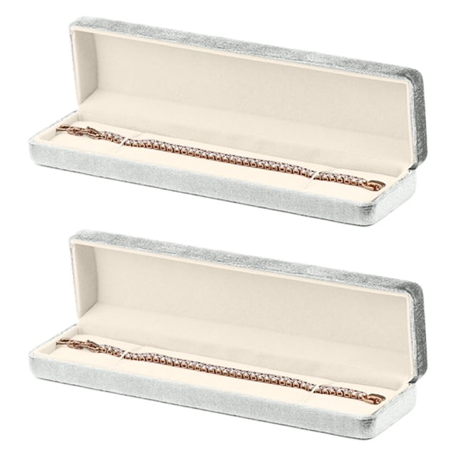 Caja de almacenamiento de collares y pulseras, estuche de regalo para cadena, escaparate de joyería, soporte para collares