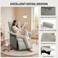 thumbnail image 2 of FLEXISPOT Single Motor Electric Recliner Chair for Adults,Electric Small Home Theater Seating Lounge Single Sofa,Chenille Upholstered,Beige, 2 of 9