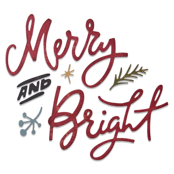 Thinlits Die Set 6PK Merry & Bright by Tim Holtz