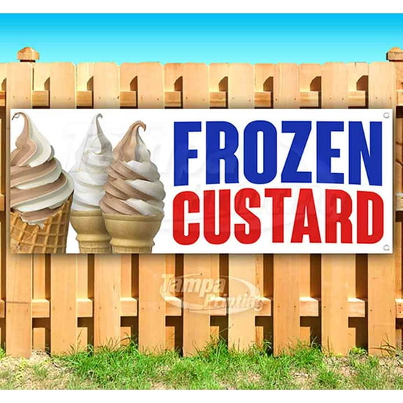 Frozen Custard 13 oz Vinyl Banner With Metal Grommets