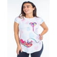 thumbnail image 1 of Playera Maternidad Estampada Artística Cómoda Ropa Embarazo Playera Mujer Casual Color Blanco, 1 of 3