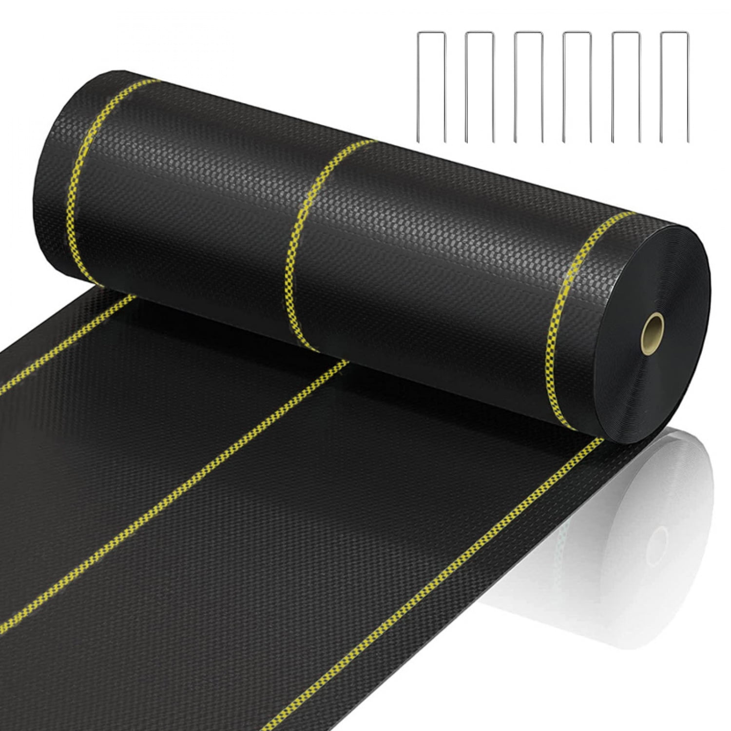4'X50' Black HDPE 70 Gram Premium Weed Barrier Fabric Heavy Duty Landscape Fabric for Garden Vegetable Beds Pathways
