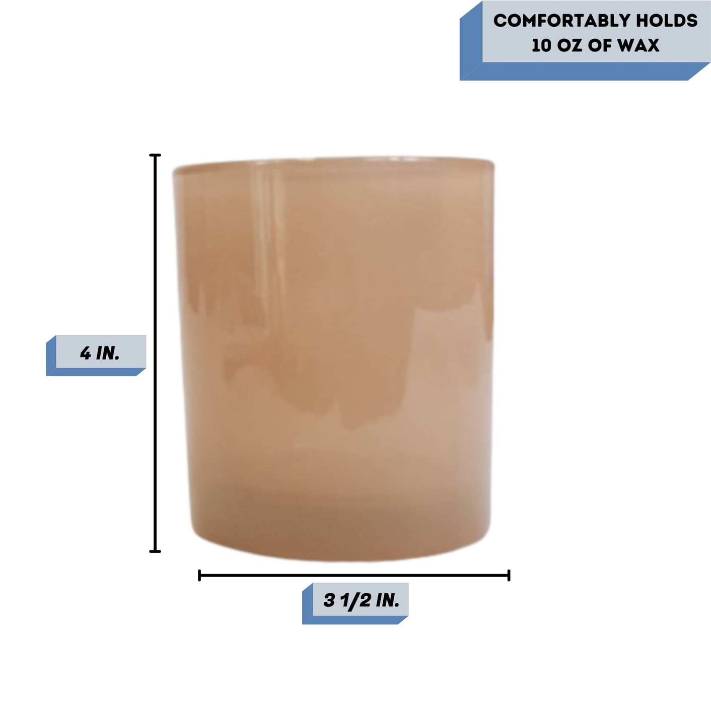 14 oz. Havana Sand Empty Candle making Jar candle vessels for DIY candle-making projects (Box of 12) FREE SHIPPING