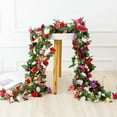 thumbnail image 5 of 1pc/6Pcs Artificial Flowers Vine 45pcs Rose DIY Wedding Decoration Fake Flower Home Room Decor Wall Hanging Garland Plants, 5 of 7