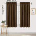 thumbnail image 2 of Blackout Curtains for Bedroom 54 Inch Length 2 Panels Set, Thermal Insulated Privacy Energy Saving Rod Pocket Window Curtain Room Darkening Drapes, W42 x L54 Inch, 2 of 7