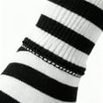 thumbnail image 4 of ZQUUVOU Boys Girls Children Tights Socks Black White Striped Pantyhose Tights Cotton Teen Stocking Pantyhose Black, 4 of 5