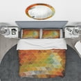 thumbnail image 3 of Designart 'Triangular Geometry Red, Gray and Green' Modern & Contemporary Bedding Set - Duvet Cover & Shams, 3 of 4