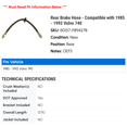 thumbnail image 2 of Rear Brake Hose - Compatible with 1985 - 1992 Volvo 740 1986 1987 1988 1989 1990 1991, 2 of 2