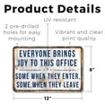 thumbnail image 2 of Everyone Brings Joy To This Office (2 Pack) 8 Inch x 12 Inch Plastic Sign Some When They Enter Some When They Leave Perfect for Offices Break Rooms Lobbies Fun Gift for Coworkers, 2 of 6