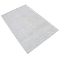 thumbnail image 4 of Solid Ivory Hand Made Textured Wool Area Rug | Low Pile | No Shedding | TRD163, 4 of 9