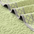 thumbnail image 4 of Modern Threads Damask Jacquard 6-Piece Cotton Bath Towel Set with Embellished Borders, Sage, 4 of 4