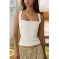 thumbnail image 3 of Women'S Square Neck Sleeveless Tank Tops White XL, 3 of 8