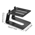 thumbnail image 5 of 2Pcs Desktop Speaker Stand, Studio Monitor Riser - 5° Incline Design Improve Listening Experience, Desk Audio Stand for Speaker, Cantilevered Speaker Stand,Vibration Absorption Pad, 5 of 8