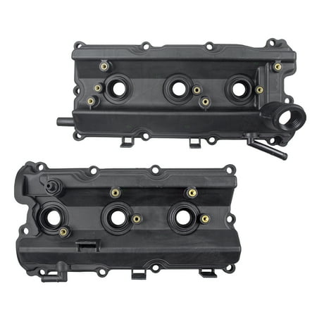 Pair Set Engine Valve Covers w/ Gaskets Replacement for Infiniti FX35 G35 M35 & M35X Nissan 350Z 13270-8J112