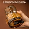 thumbnail image 3 of 13oz Tumbler Water Glass Cups with Straw and Lid, 2 Pack Reusable Glass Coffee Tumbler for Iced Tea, Coffee, Sealed Carry-On Travel Cups for Office, Party, Camping and Outdoor, Gifts, 3 of 7