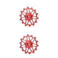 thumbnail image 1 of Sonducket Polea de cerámica para bicicleta de carretera negra/roja/dorada accesorio de desviador trasero rodillo de rueda profesional resistente al Rojo 14T 2piezas Sonducket CBP386390, 1 of 5