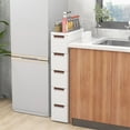thumbnail image 4 of Gymax 2PCS 5-Drawer Narrow Rolling Storage Cabinet w/ Pull Handles Built-in Wheels, 4 of 10