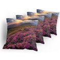 thumbnail image 5 of Ambesonne Nature Throw Pillow Cover 4 Pack, Flower Meadow Mountain, 16", Multicolor, 5 of 7