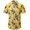 yellow, variant on Geeksport Men's Hawaiian Floral Shirt Short Sleeve Button Down Casual Summer Tropical Beach Shirt