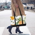 thumbnail image 4 of FORMRS Canvas Laptop Tote Bag for Women with 15.6" Computer Compartments Shoulder Handbag, Orange Watercolor Bees, 4 of 7