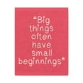 thumbnail image 6 of Inspirational Wall Art Big Things Have Small Beginnings Motivation Wall Decor for Home Office Gym Inspiring Success Quote Print Ready to Hang Unframed, 6 of 13