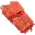 thumbnail image 3 of 200 Piezas 7X9cm Bolsas de Joyería de Regalo con Lazo de Organza Rosa Bolsas Regalos de Fiesta de Navidad Rojo, 3 of 5