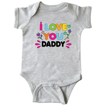 

Inktastic I Love You Daddy with Flowers Gift Baby Girl Bodysuit