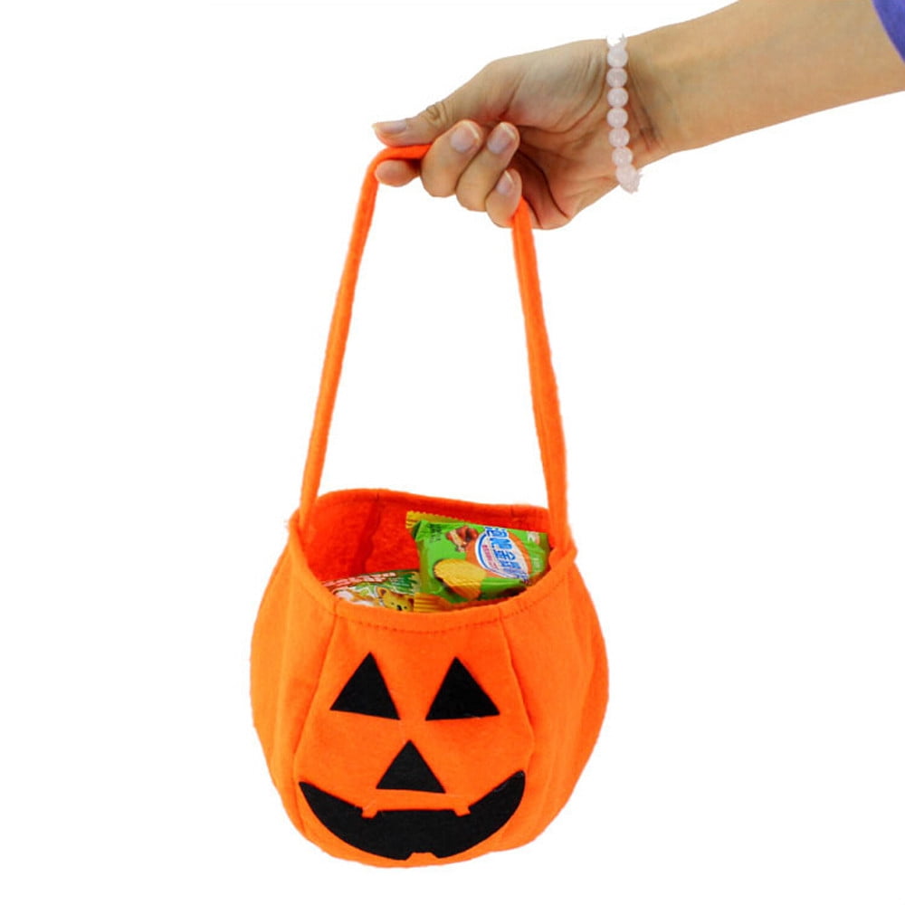 Halloween Pumpkin Candy Bag Kid's Witch Trick Treat Handbag Children