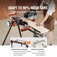 thumbnail image 2 of KFFKFF Miter Saw Stand, 550lbs Load Capacity Steel Collapsible Stand for Miter Saw with One-piece Mounting Brackets Clamps, Adjustable Height and Length, 2 of 9