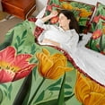 thumbnail image 4 of Castle Fairy Floral Butterfly Twin Bedding Sets 7-Piece for Teens,Spring Garden Flowers Bedding Comforter Set Microfiber,Exotic Style Breathable Sheet Sets,Ultra Soft Home Decor,Reversible, 4 of 8