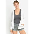 thumbnail image 2 of Dailywear Womens Long Sleeve Thin Cotton Full Zip Up Hoodie Jacket White, 3Xlarge, 2 of 4