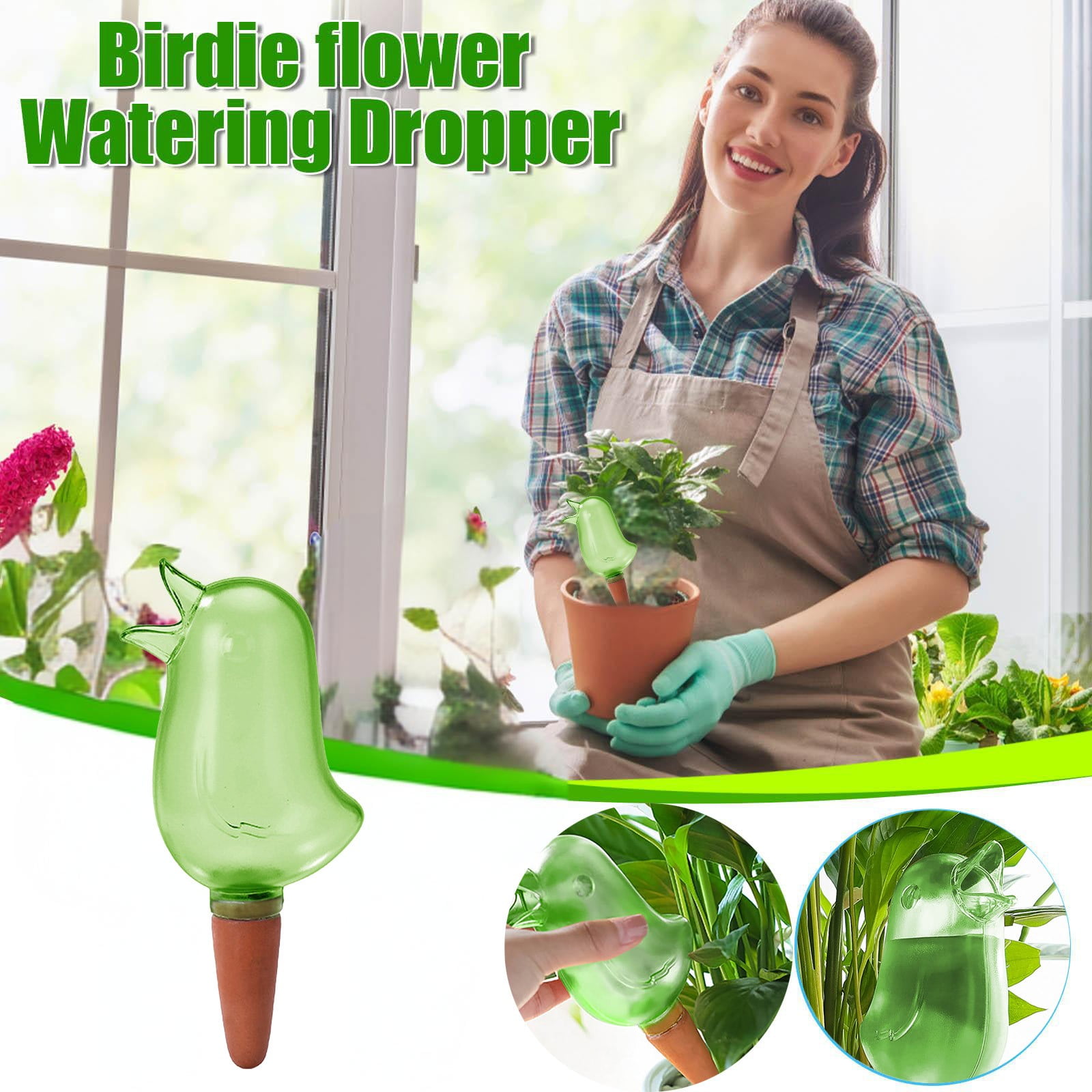 EGNMCR Watering Can Bird Creatives Flower Watering Device Water Drip Green Plant Potted Automatic Device Household Appliance Water Seepage Device Watering Kettle