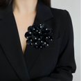 thumbnail image 3 of SmartBy Women Brooch Flower Shape Rhinestone Faux Pearl Anti-slip Bag Coat Collar Hat Scarf Decoration Clothes Pin Party Prom Garment Jewelry, 3 of 7