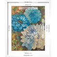 thumbnail image 5 of Art.com Pretty Blue Dahlias 1 Art Print by Vera Hills, White Frame Wall Art, 17" x 21", 5 of 5