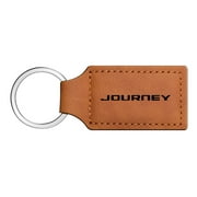 Dodge Journey Rectangular Brown Leather Key Chain