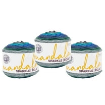 Lion Brand Yarn Mandala Sparkle Volan Light Acrylic Yarn 3 Pack