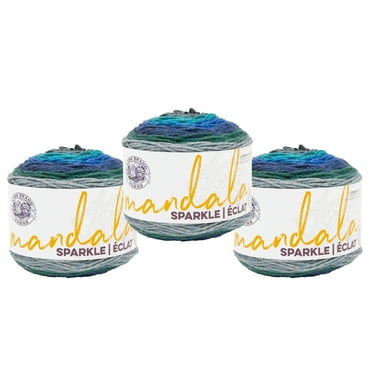 Lion Brand Yarn Mandala Sparkle Volan Light Acrylic Yarn 3 Pack