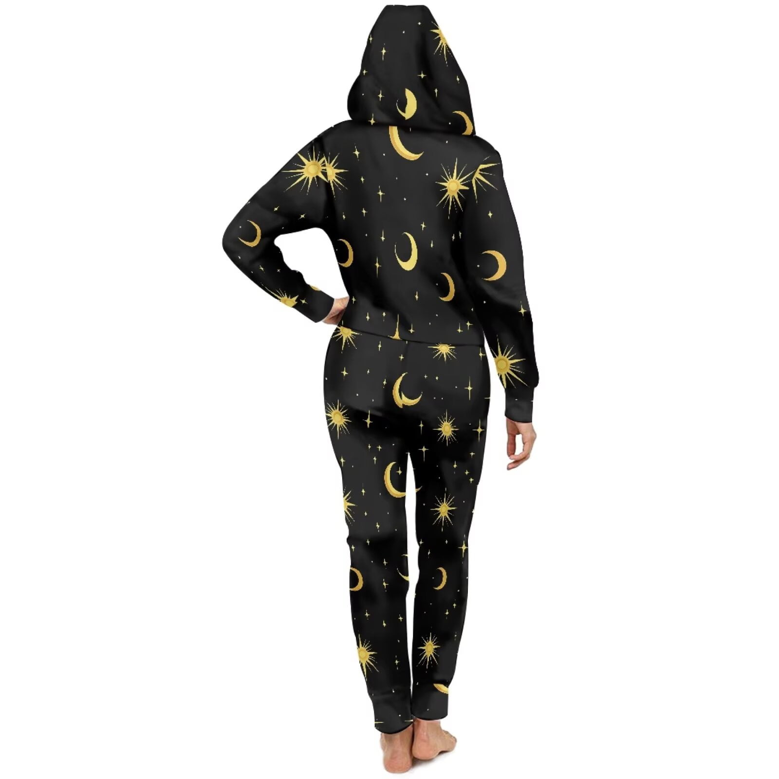 POLERO Mens Onesie Pajamas Hooded Goth Skull Floral Halloween Onesie Unisex Adult Zip Up Jumpsuit Loose Fit One Piece Pajamas for Women Men Couple Cosplay, Size XL