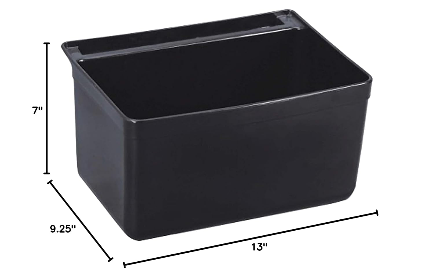 TrueCraftware- Silverware Bin Fits Rolling Utility Cart Heavy Duty Black Color 13" x 9-1/4" x 7"-Plastic Utensils Drawer Holder Kitchen Utensils Silverware Flatware Organizer