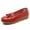 Red, variant on Womens Classic Genuine Leather Platform Loafers Casual Comfort Slip-On Boat Shoes with Soft Sole Driving Walking Moccasins Dress Shoes