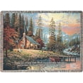 thumbnail image 4 of Manual Woodworkers and Weavers ATPERV A Peaceful Retreat Tapestry Throw Blanket Fashionable Jacquard Woven 60 X 50 in., 4 of 4