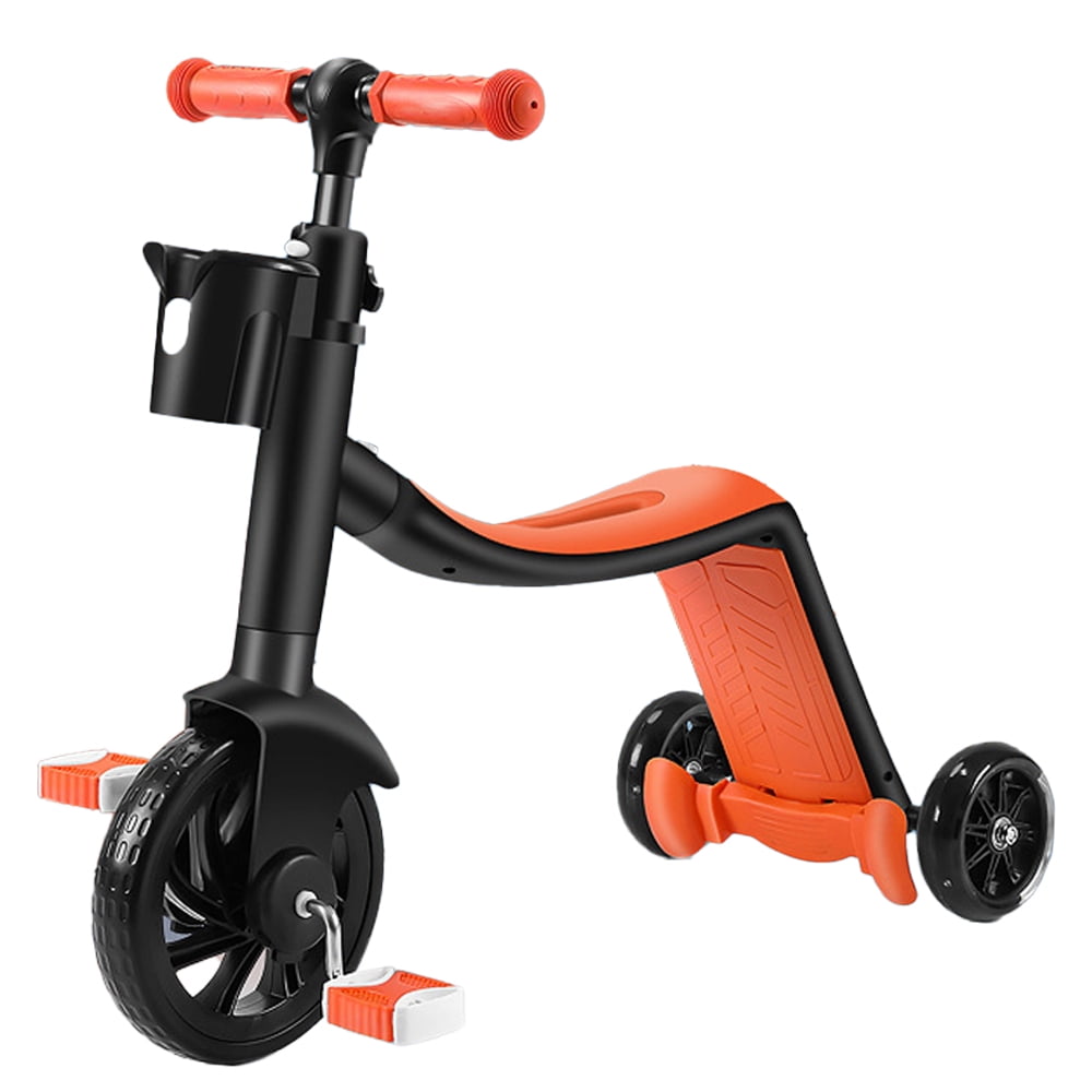 Tignapoo Trottinette Pliable 3-en-1 pour Enfants avec Roues LED